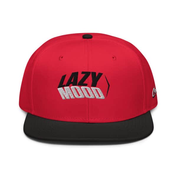 CapGenz Lazy Mood Red Snapback Cap