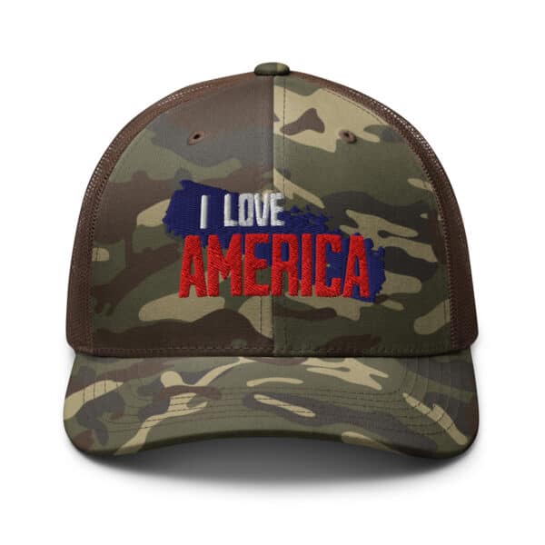 CapGenz "I Love America" Premium Camo Mesh Cap