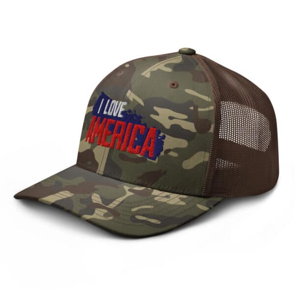 CapGenz "I Love America" Premium Camo Mesh Cap