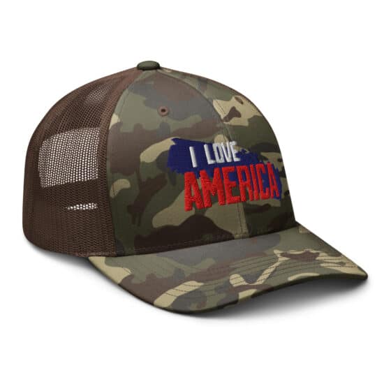 CapGenz "I Love America" Premium Camo Mesh Cap